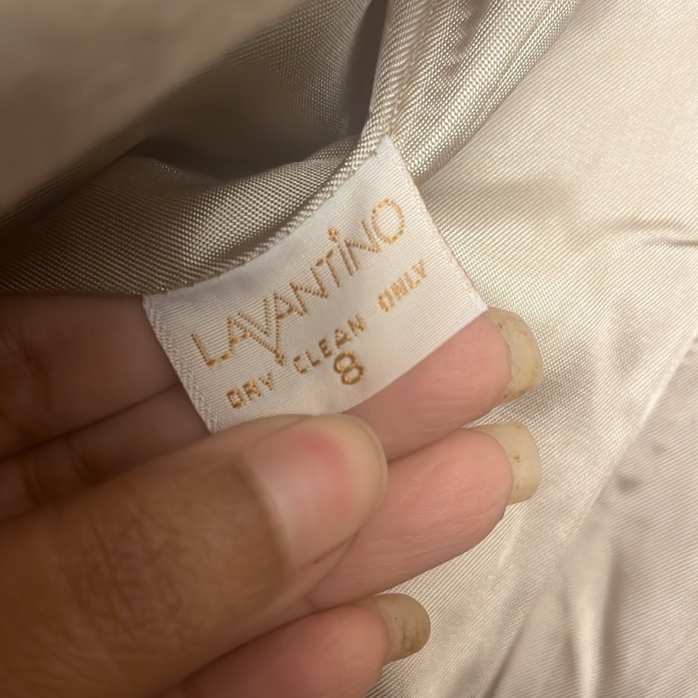 Lavantino tan wool  long trench coat - Picture 9 of 9